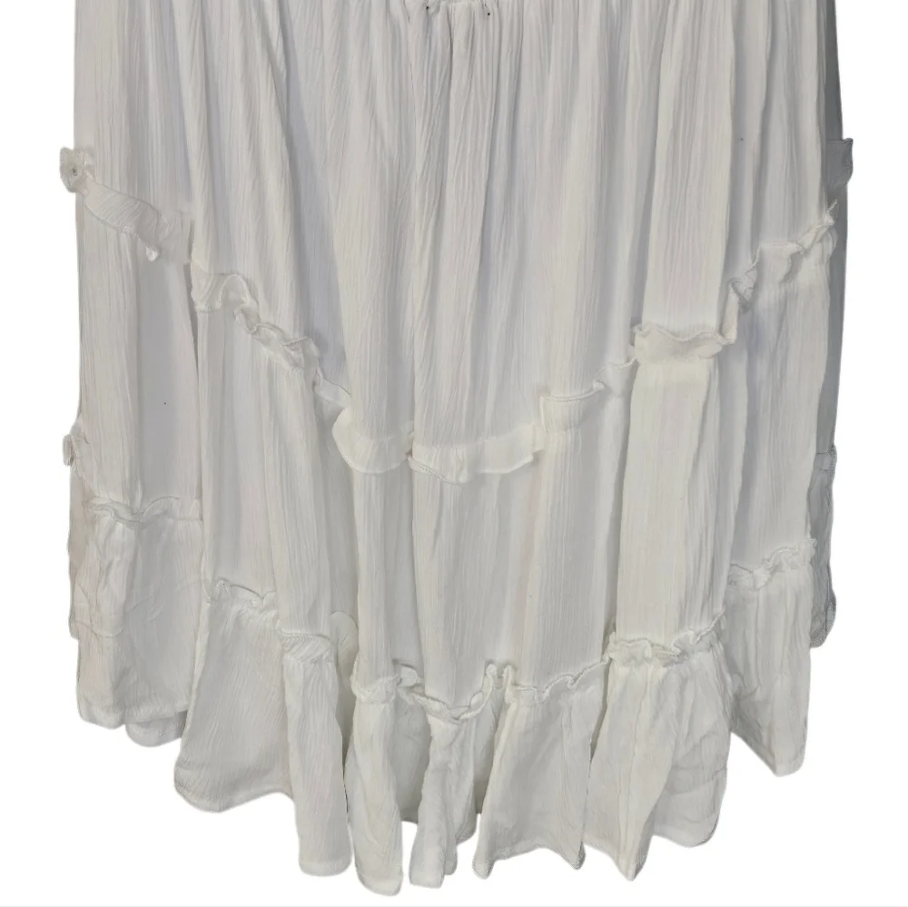 Rue 21 White Lace Babydoll Top Mini Dress Y2K Fairy Hippie Ethereal Boho Size L - Picture 6 of 14